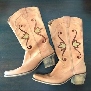 Zara heeled cowgirl boots